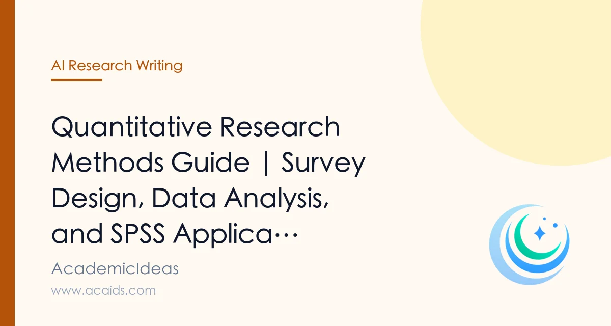 Quantitative Research Methods Guide | Survey Design, Data Analysis, and ...
