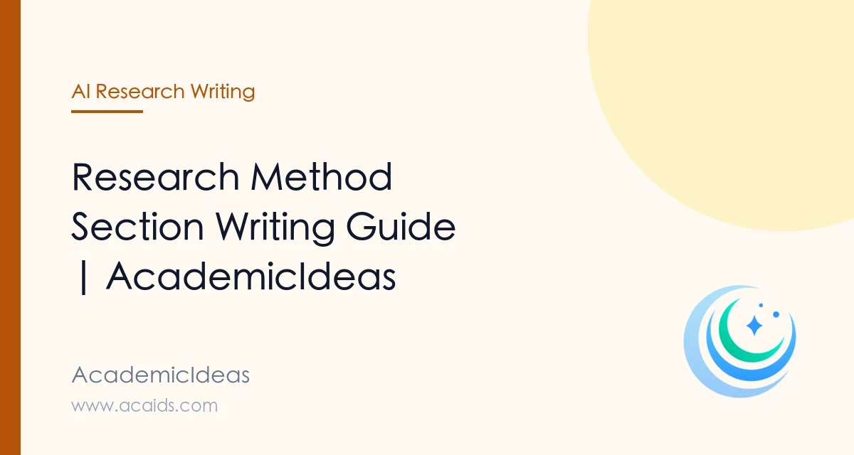 Research Method Generator | AcademicIdeas