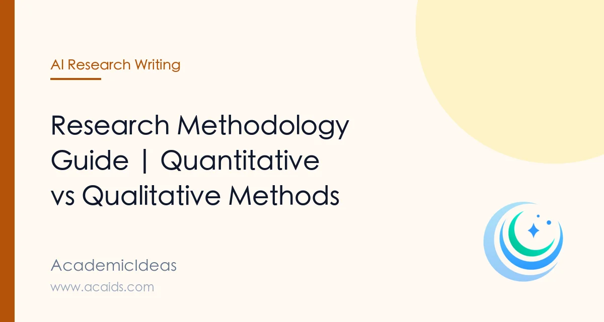 Research Methodology Guide | Quantitative vs Qualitative Methods