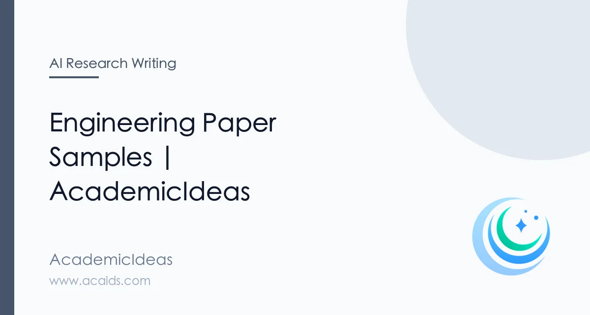 Engineering Paper Samples | AcademicIdeas