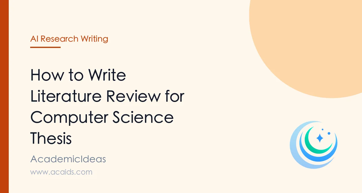 How to Write Literature Review for Computer Science Thesis