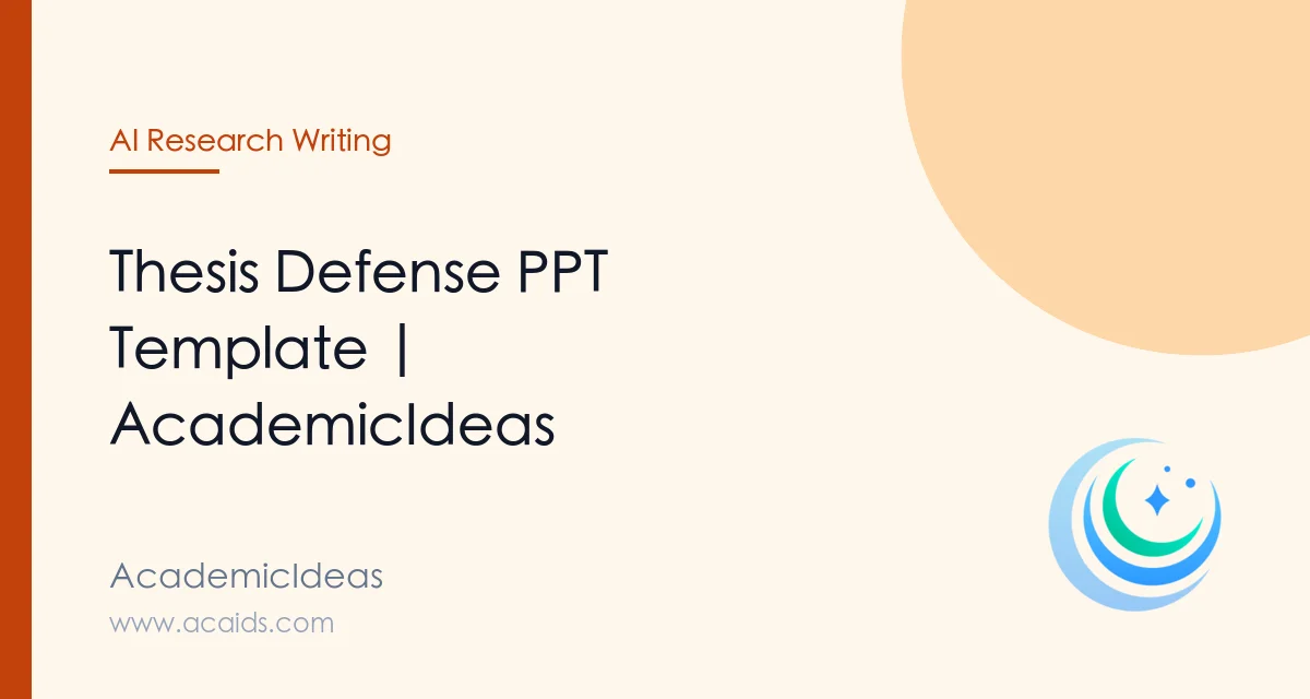 Topic Defense Example Thesis Defense PPT Template | AcademicIdeas