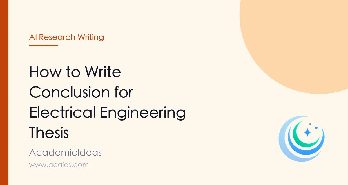 Conclusion Engineer How to Write Conclusion for Electrical Engineering Thesis