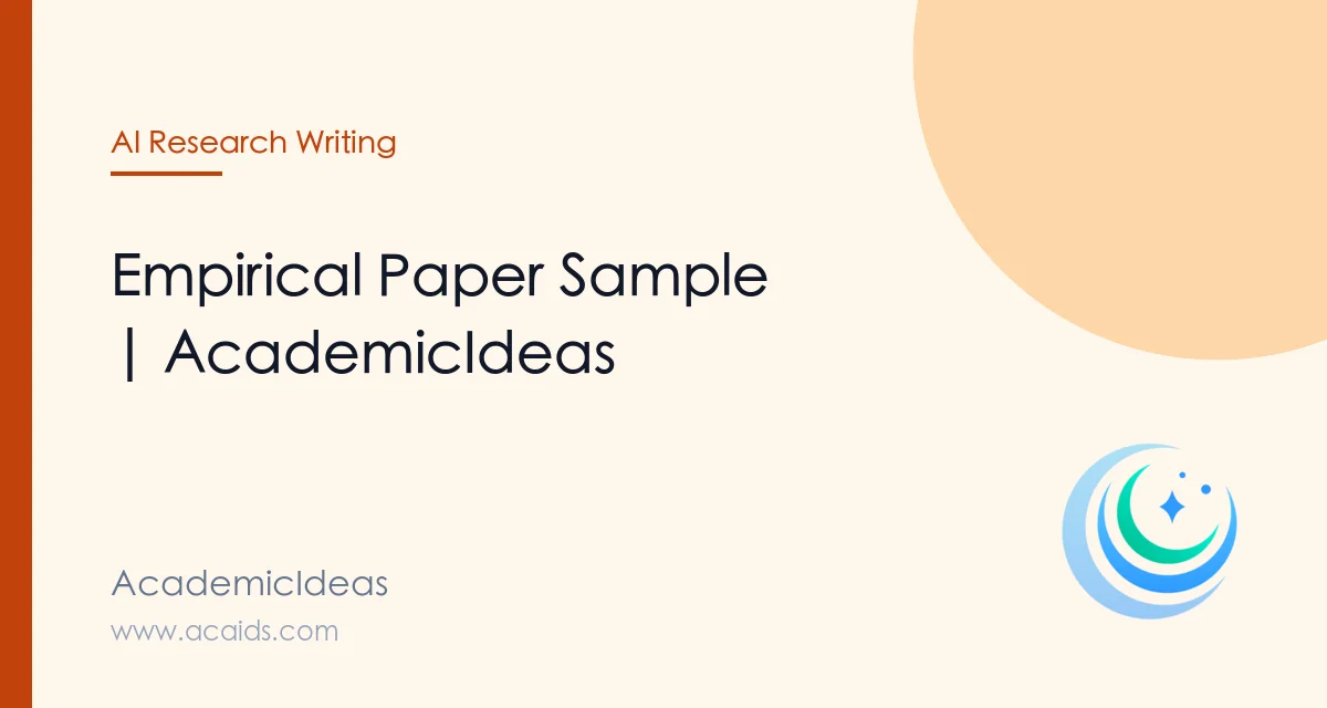 Empirical Paper Sample | AcademicIdeas
