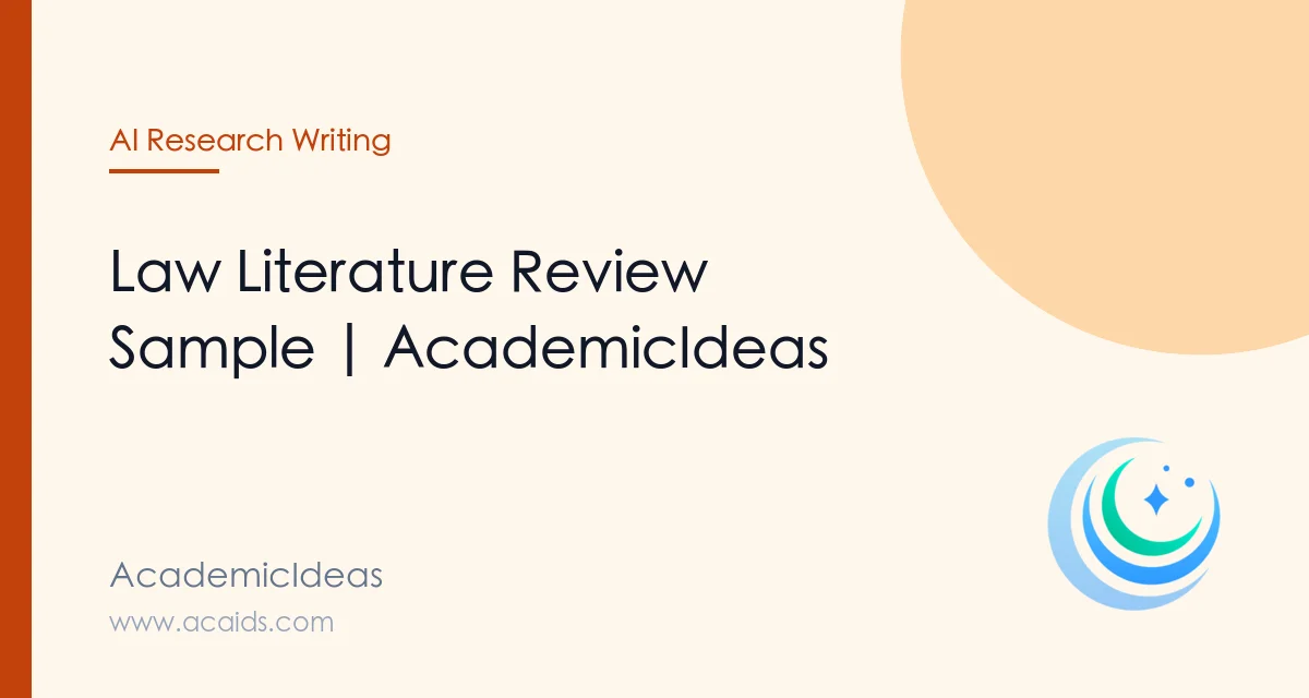 Law Literature Review Sample | AcademicIdeas